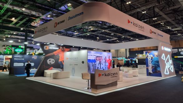 Kaizen Gaming exhibition stand at iGB London, built by HT Design