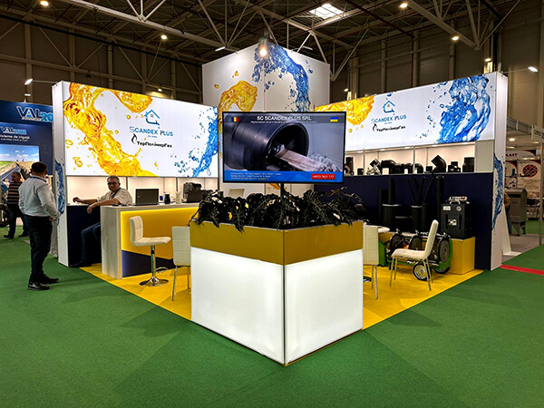 Custom stand Scandex for events and exhibitions