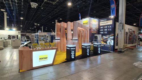 Textar exhibition stand at UNIX Budapest, built by HT Design – photo 2