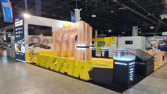 Textar exhibition stand at UNIX Budapest, built by HT Design